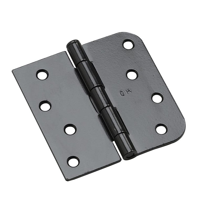Onward Richelieu 81822FBB Onward Full Mortise Butt Hinge  Combination 5/8-inch Radius and Square Corner  4-inch (102 mm)  Black Finish  3 Count - Image 1